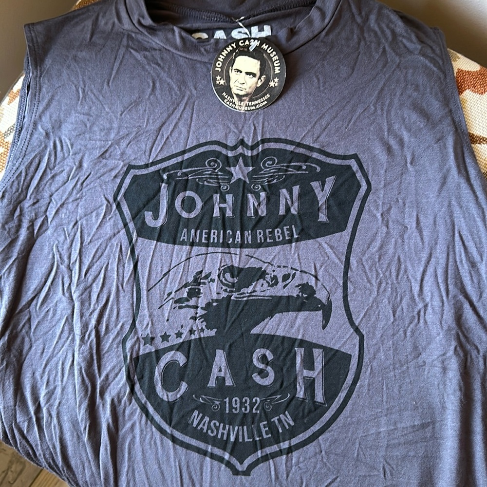 johnny cash museum tank ladies top NWT